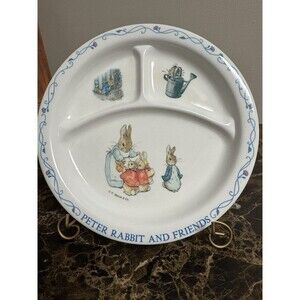 Vintage Peter The Rabbit And Friends Melamine Divided Plate By Eden